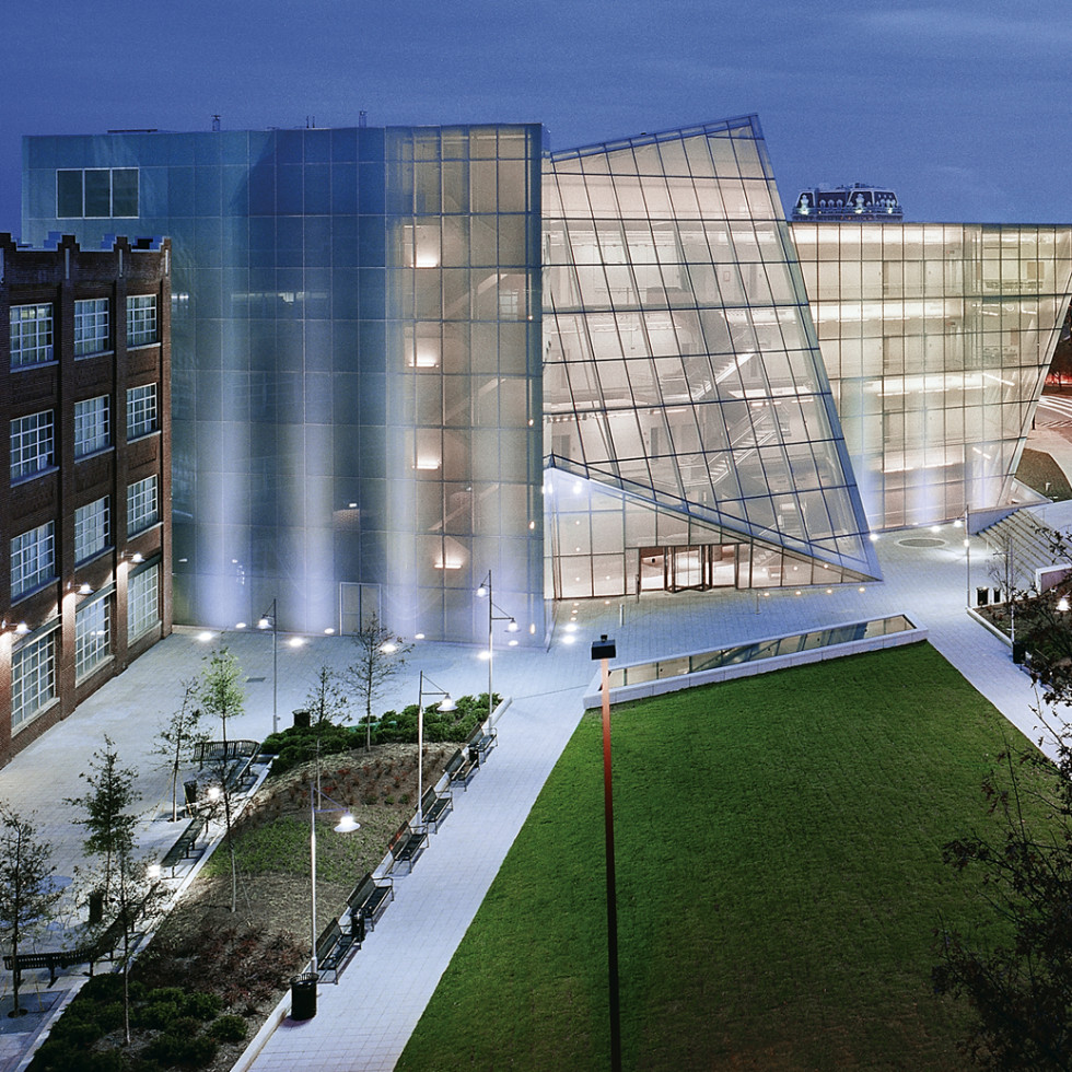 Aerial campus view of MICA