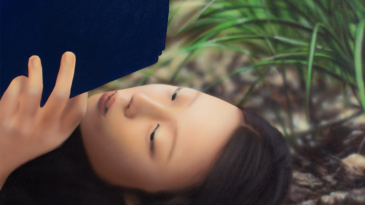 “Green Sun”. 2025 AXA Art Prize First Place Winner, by Hazel Paik '26 (Painting BFA)