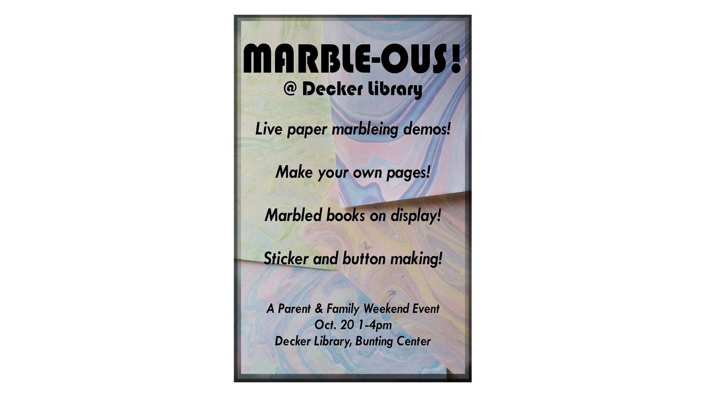 MARBLEOUS at Decker Library MICA