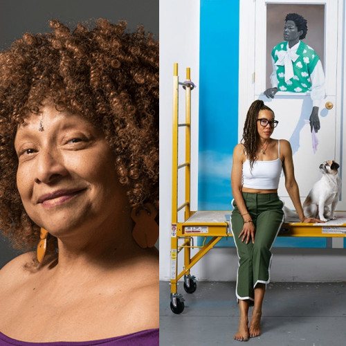 From left to right: Joyce J. Scott, Amy Sherald, and Lowery Stokes Sims, PhD.