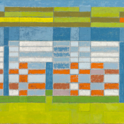 Amalie Rothschild. “Resortscape” (Detail). 1954-1955. Baltimore Museum of Art, Gift of Amalie R. Rothschild, BMA 2011.110. Courtesy of the Estate of Amalie Rothschild.