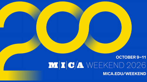 Number 200 in yellow with MICA weekend details on the left