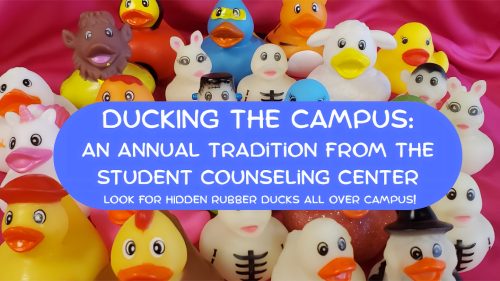 Rubber duckies around the description of the event