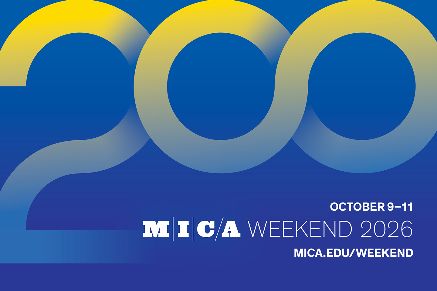 Save the date: MICA Weekend 2026 / October 9–11
