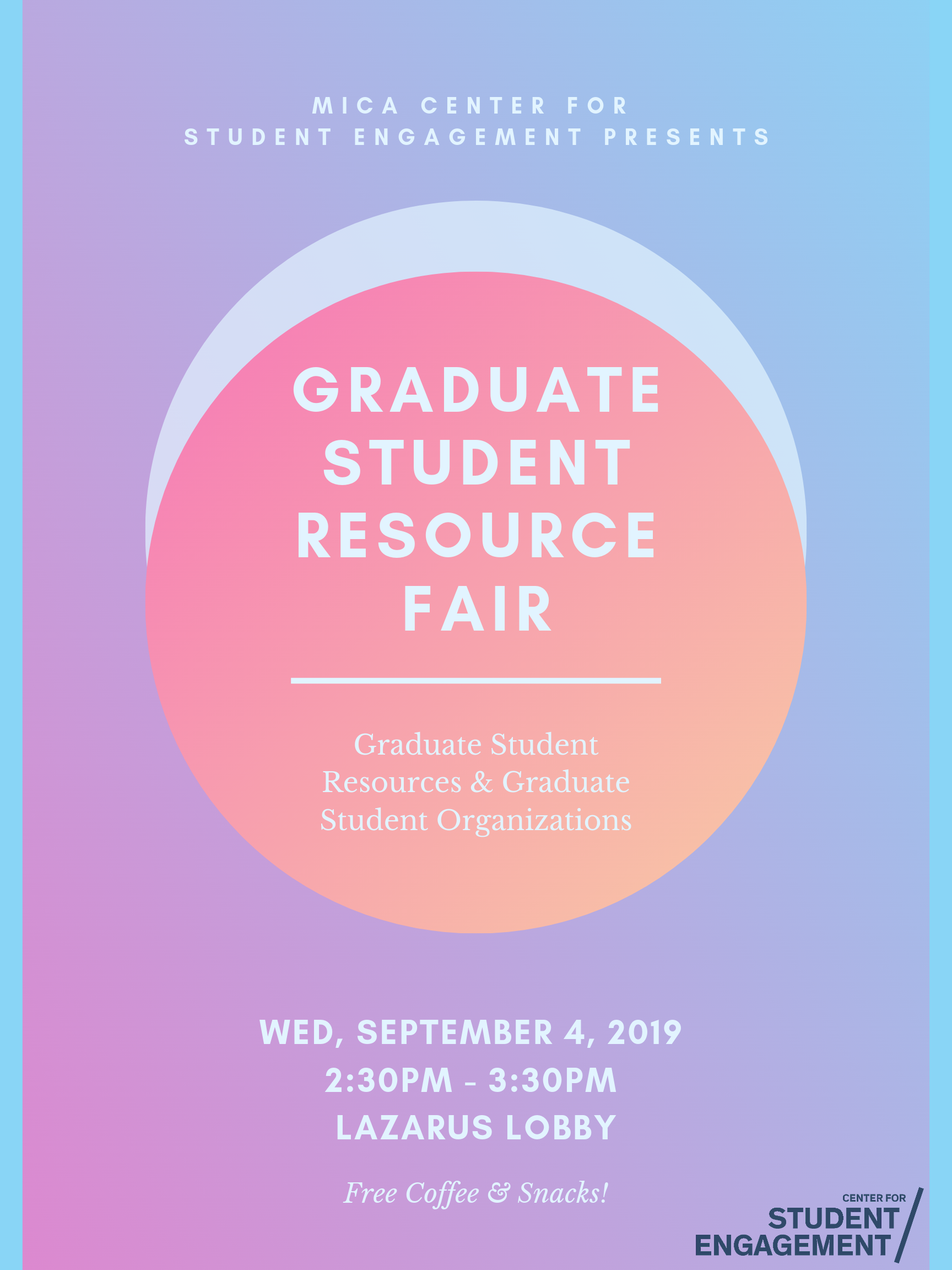 Graduate Student Resource Fair MICA