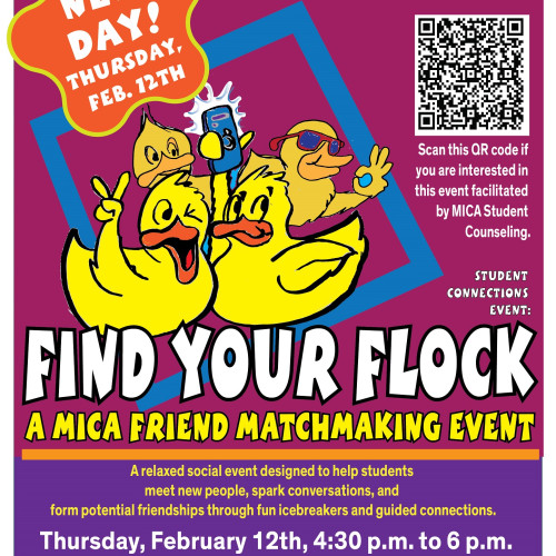 Text is the same as the body above.  SCC logo with dark blue letters on a yellow rectangle and a cartoon image of four yellow rubber ducks taking a selfie in a picture frame. The duck on the left is making a "peace sign"  and the duck on the rig