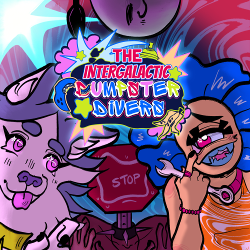 The Intergalactic Dumpster Diver characters, created by me