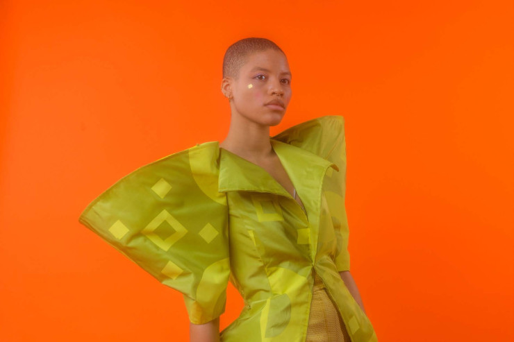 Elana Wallach ’23 (Fiber BFA). Garment from Ora Capsule Collection, 2023.