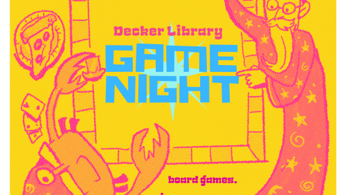 A wizard and a crab playing a game on a yellow background.