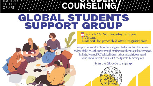 SCC Global Students Support Group, Wednesday, March 25, 5-6pm, virtual online group, click the link to register. https://docs.google.com/forms/d/e/1FAIpQLSerbS7-mjbVKbIC6Vq5ZgKjaHdDjsuNCtPVBgrXZq9Rb_Ttrw/viewform